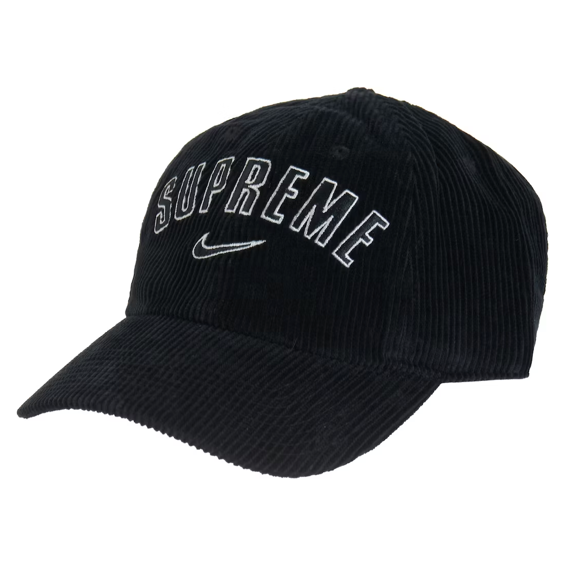 Supreme Nike Arc Corduroy 6-Panel Black by Supreme in Hats. Available at KershKicks for £175.00. A must-have for fans of Supreme looking to elevate their style with this Hats.