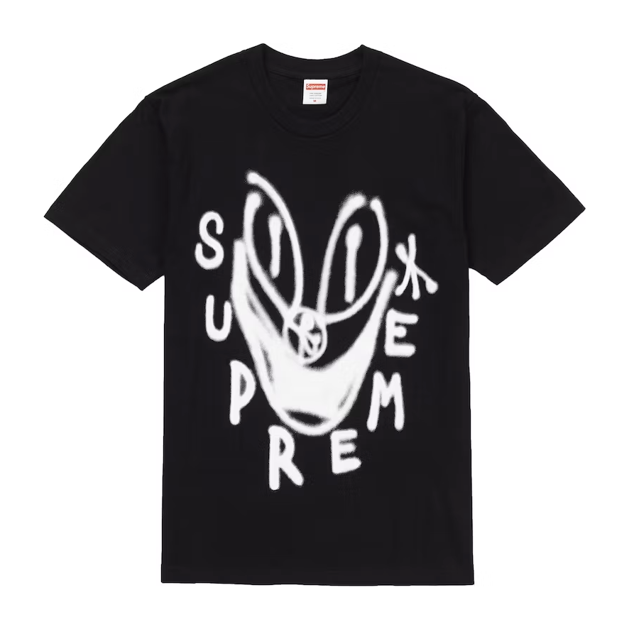 Supreme Smile Tee Black by Supreme in Clothing. Available at KershKicks for £85.00. A must-have for fans of Supreme looking to elevate their style with this T-Shirt.