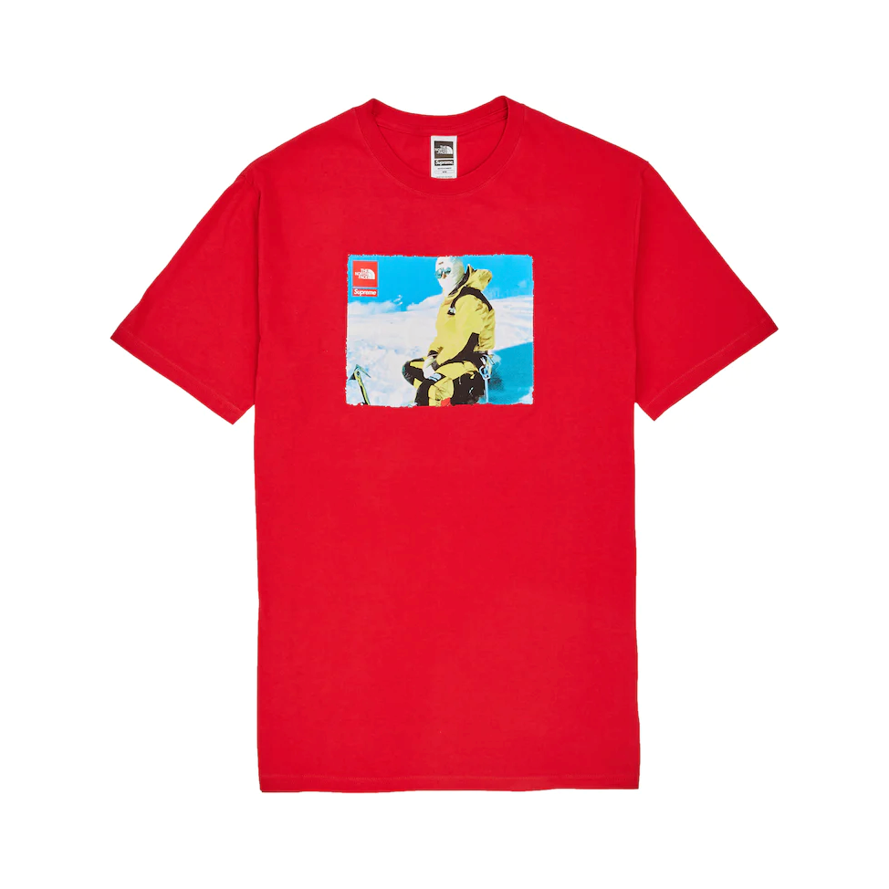 Supreme The North Face Photo Tee Red by Supreme in . Available at KershKicks for £85.00. A must-have for fans of Supreme looking to elevate their style with this T-Shirt.