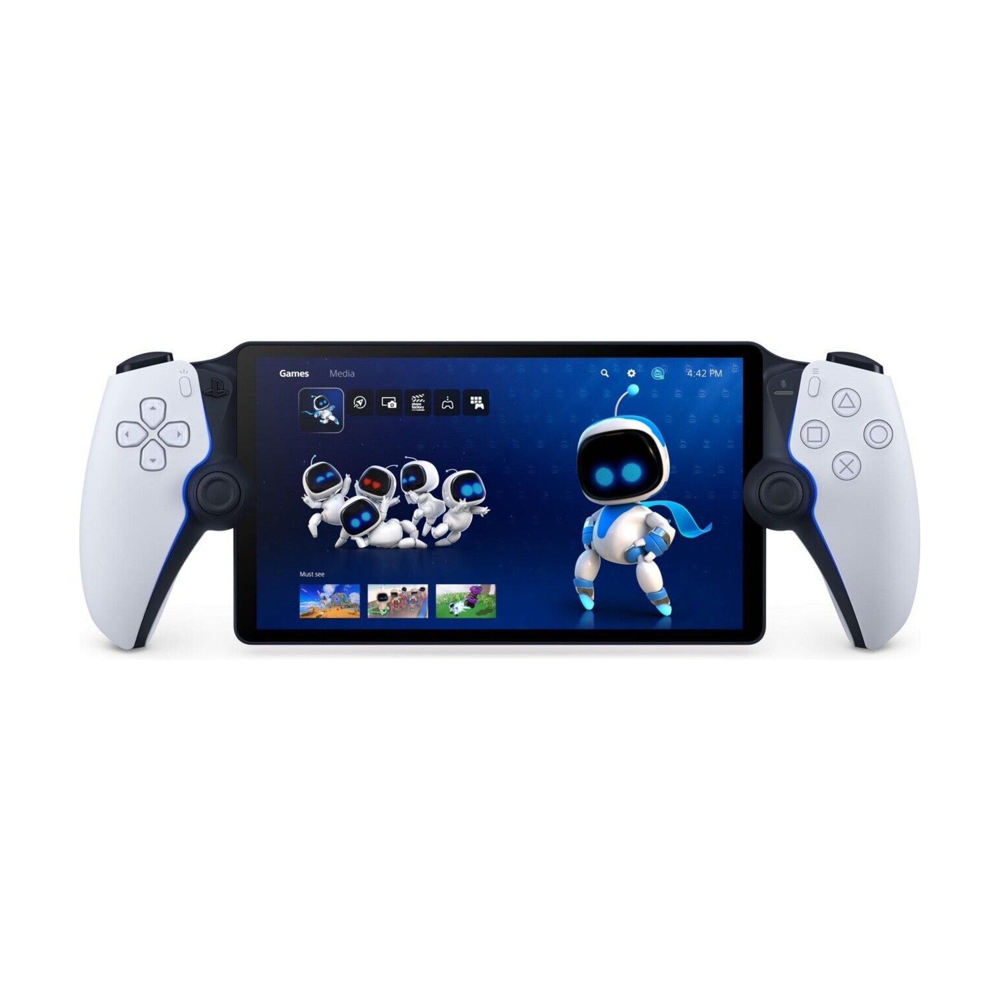 Sony PlayStation Portal Remote Player White by PLAYSTATION in Clothing Accessories. Available at KershKicks for £350.00. A must-have for fans of PLAYSTATION looking to elevate their style with this Accessories.