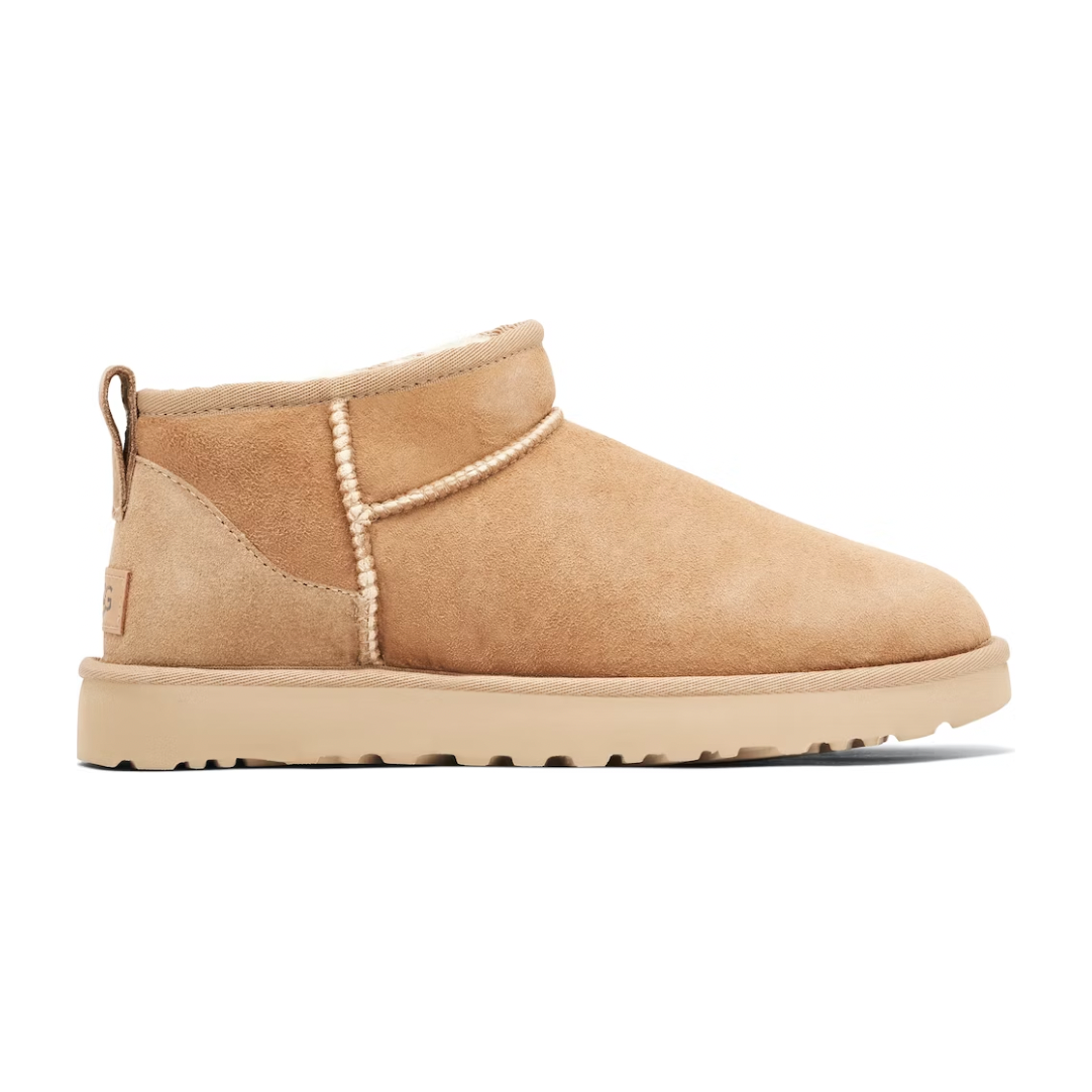 UGG Classic Ultra Mini Boot Sand (Women's) by UGG in Shoes. Available at KershKicks for £215.00. A must-have for fans of UGG looking to elevate their style with this Shoes.