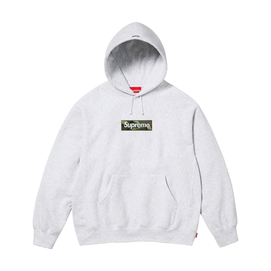 Supreme Box Logo Hooded Sweatshirt (FW23) Grey by Supreme in . Available at KershKicks for £265.00. A must-have for fans of Supreme looking to elevate their style with this Hoodie.