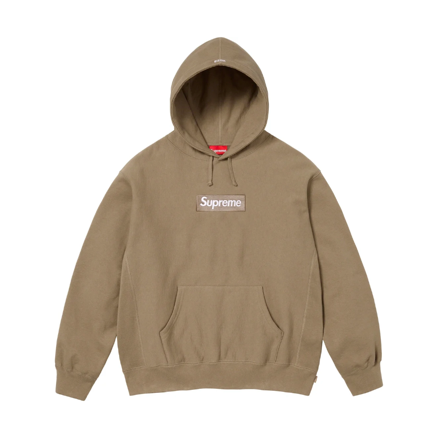 Supreme Box Logo Hooded Sweatshirt (FW23) Dark Sand by Supreme in . Available at KershKicks for £265.00. A must-have for fans of Supreme looking to elevate their style with this Hoodie.