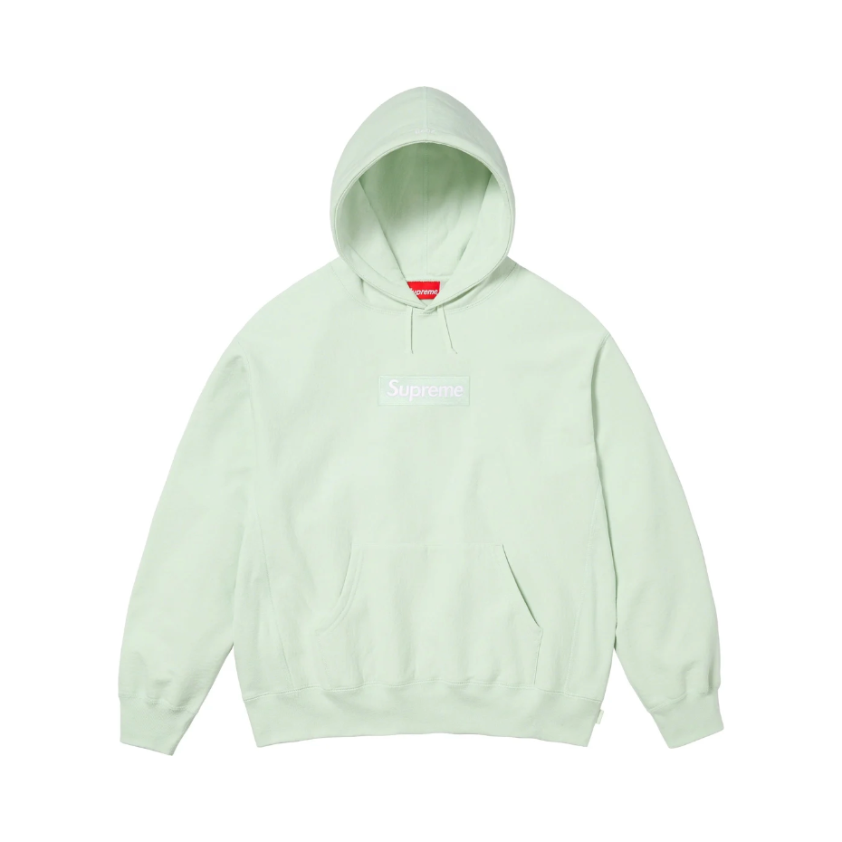 Supreme Box Logo Hooded Sweatshirt (FW23) Light Green by Supreme in . Available at KershKicks for £265.00. A must-have for fans of Supreme looking to elevate their style with this Hoodie.