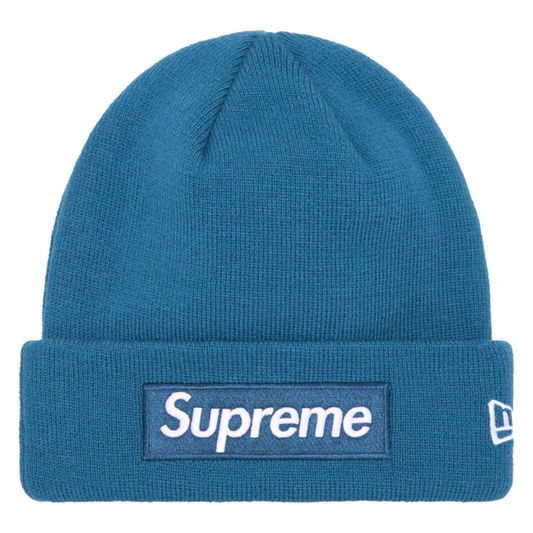 Supreme New Era Box Logo Beanie (FW23) Blue from Supreme