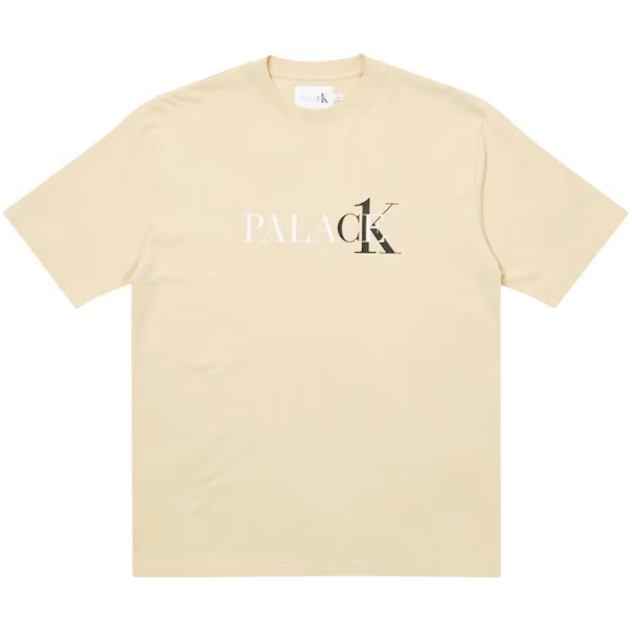 Palace CK1 T-shirt Wheat by Palace in Clothing. Available at KershKicks for £95.00. A must-have for fans of Palace looking to elevate their style with this T-Shirt.
