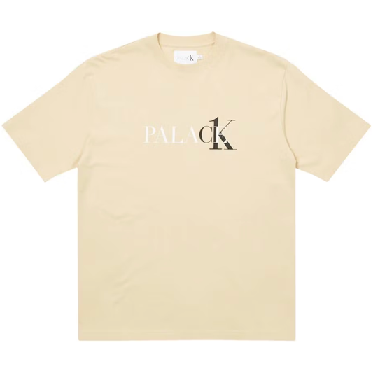 Palace CK1 T-shirt Wheat by Palace in Clothing. Available at KershKicks for £95.00. A must-have for fans of Palace looking to elevate their style with this T-Shirt.
