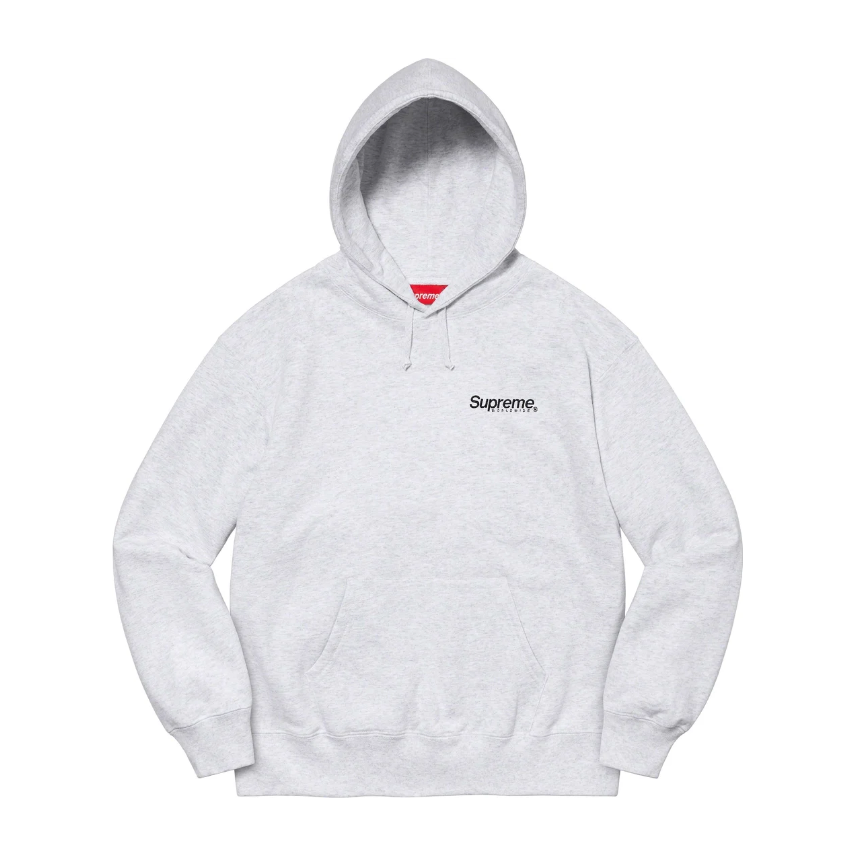 Supreme Worldwide Hoodie Ash Grey by Supreme in Clothing. Available at KershKicks for £250.00. A must-have for fans of Supreme looking to elevate their style with this Hoodie.