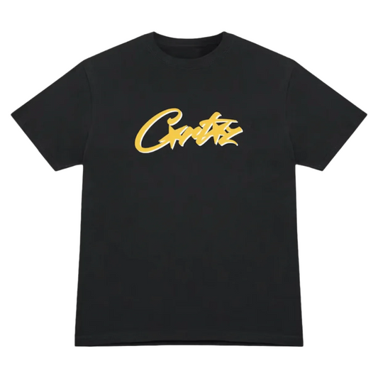 Corteiz Script Logo Tee Black by Corteiz in . Available at KershKicks for £76.50. A must-have for fans of Corteiz looking to elevate their style with this T-Shirt.