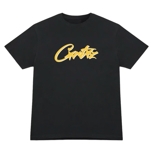 Corteiz Script Logo Tee Black by Corteiz from £76.99