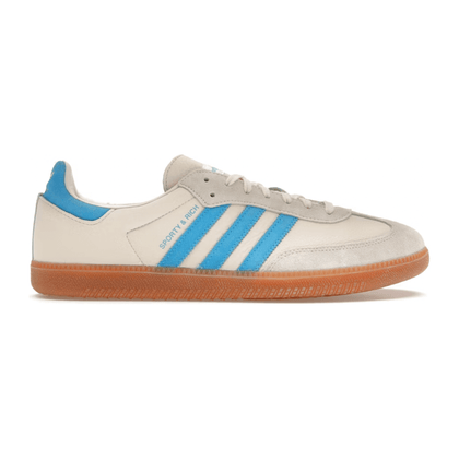 adidas Samba OG Sporty & Rich Cream Blue by Adidas in Shoes. Available at KershKicks for £220.00. A must-have for fans of Adidas looking to elevate their style with this Shoes.