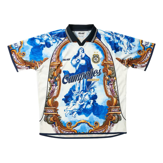 Palace Holy Grail Jersey by Palace in . Available at KershKicks for £165.00. A must-have for fans of Palace looking to elevate their style with this T-Shirt.