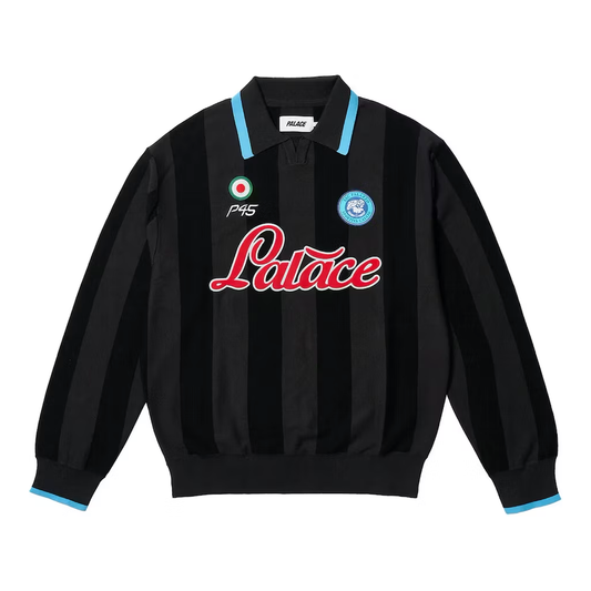 Palace Vesuvio Knit Black by Palace in . Available at KershKicks for £270.00. A must-have for fans of Palace looking to elevate their style with this T-Shirt.
