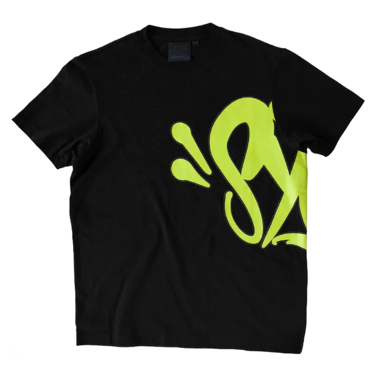 Syna World Syna Logo OG T-Shirt Black Green by SYNA from £85.00