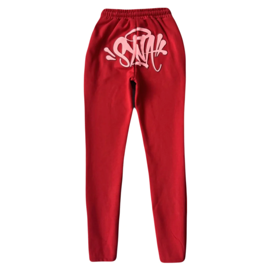 Syna World Logo Tracksuit Red by SYNA in Clothing. Available at KershKicks for £250.00. A must-have for fans of SYNA looking to elevate their style with this Tracksuit.