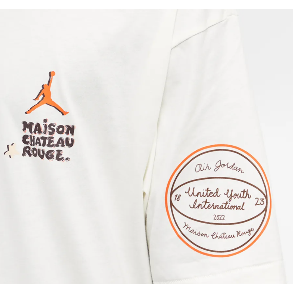 Jordan x Maison Chateau Rouge T-Shirt by Jordan's in . Available at KershKicks for £120.00. A must-have for fans of Jordan's looking to elevate their style with this T-Shirt.