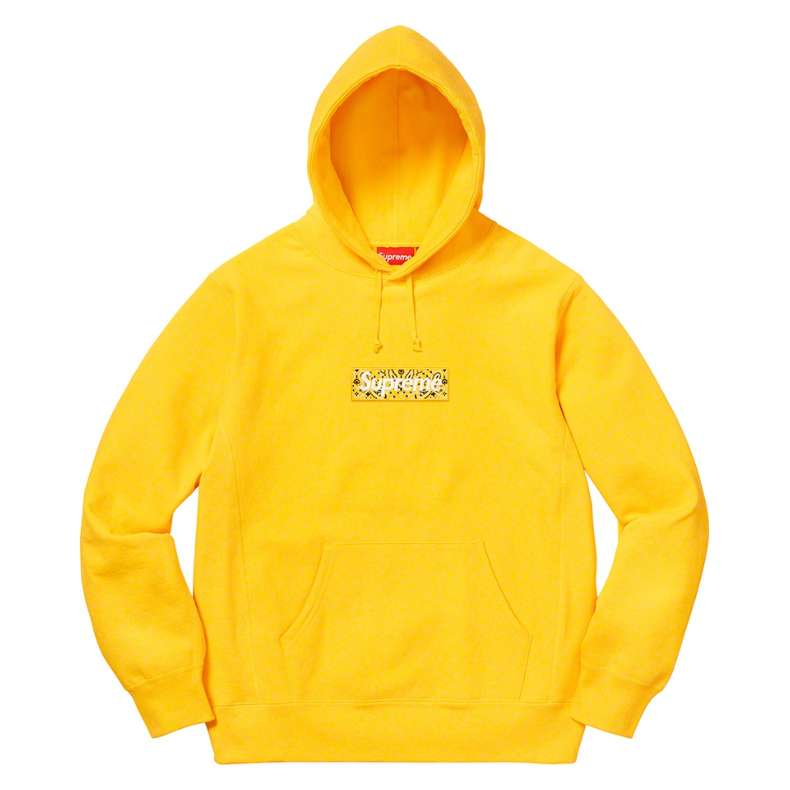 Supreme Bandana Box Logo Hooded Sweatshirt Yellow by Supreme in . Available at KershKicks for £300.00. A must-have for fans of Supreme looking to elevate their style with this Hoodie.