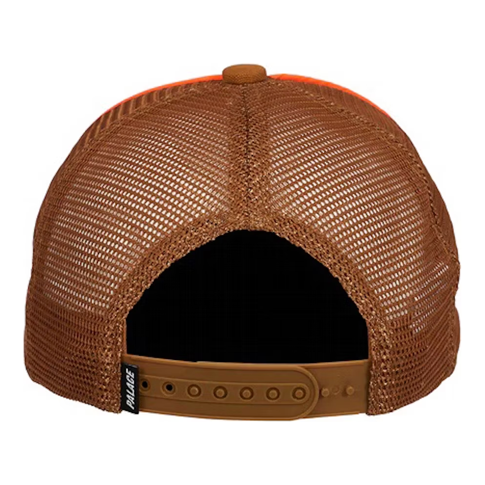 Palace AMG 2.0 Mesh Trucker Cap Caramel by Palace in Hats. Available at KershKicks for £75.00. A must-have for fans of Palace looking to elevate their style with this Hats.