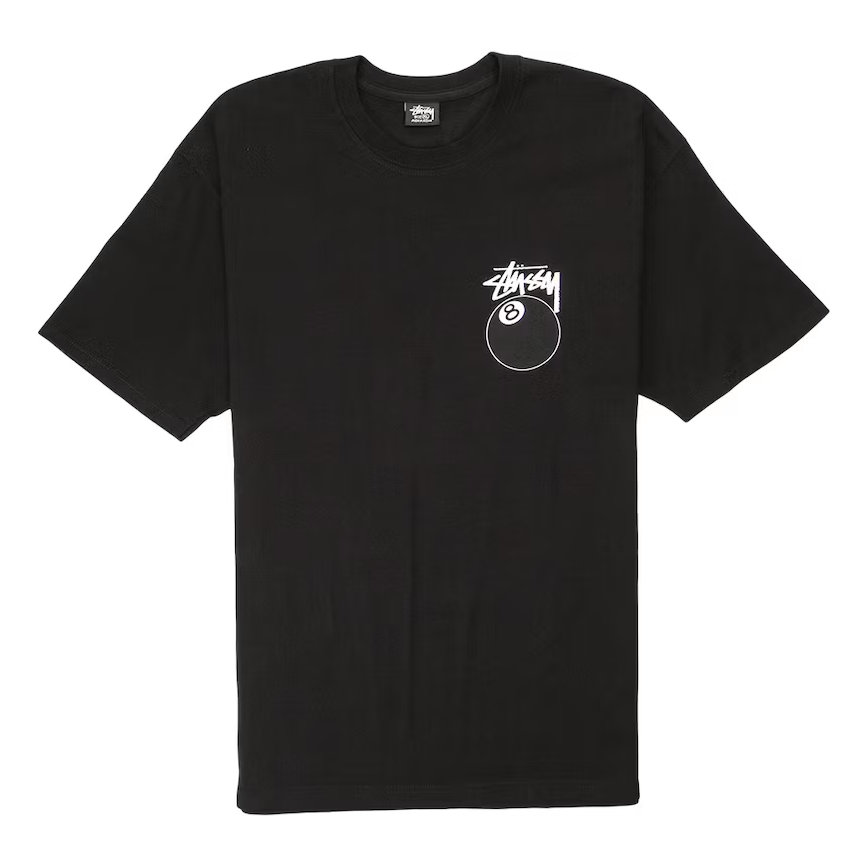 Stussy 8 Ball Tee Black (SS22) by stussy in . Available at KershKicks for £110.00. A must-have for fans of stussy looking to elevate their style with this T-Shirt.