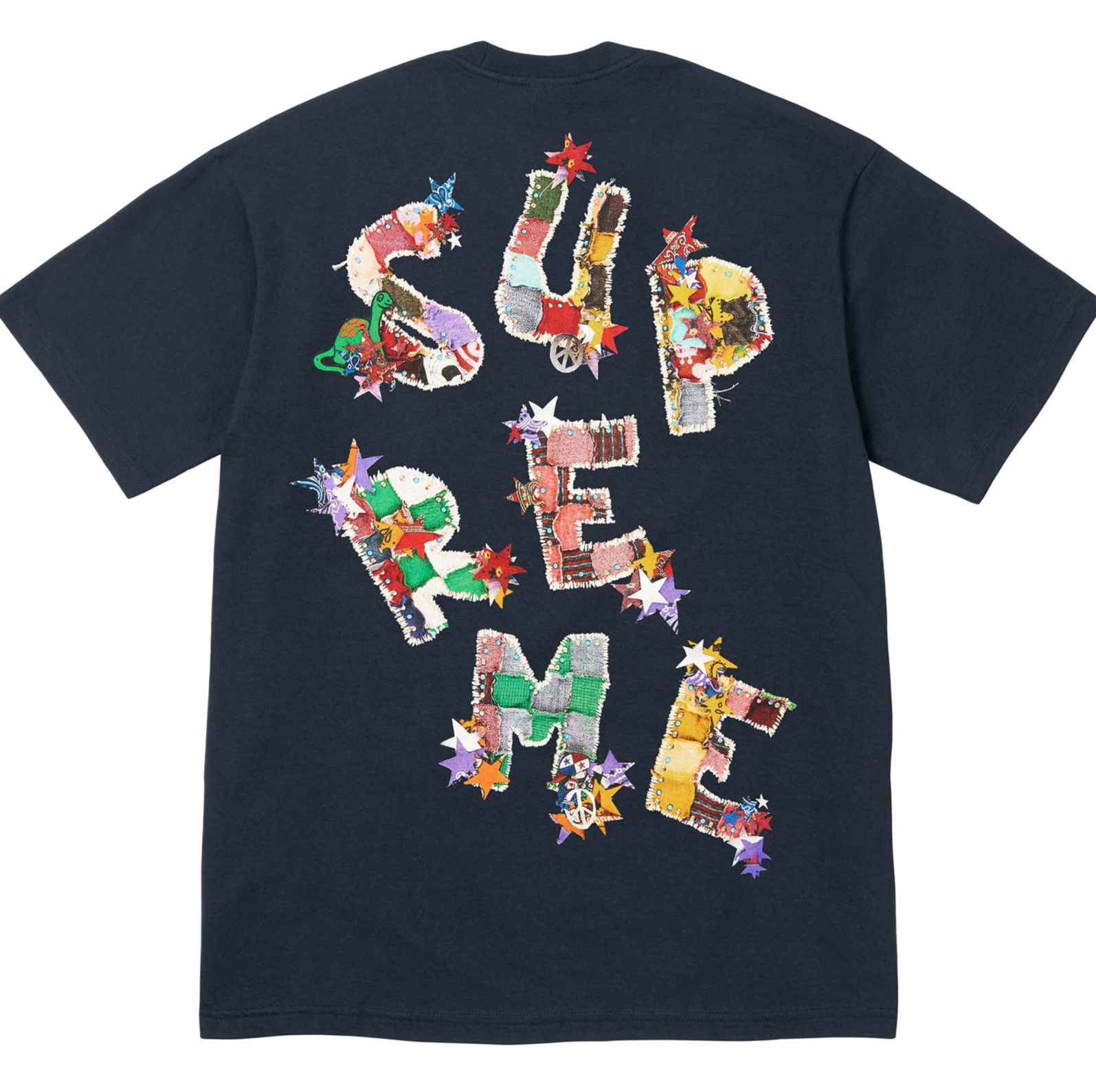 Supreme Patchwork Tee Navy by Supreme from £65.00