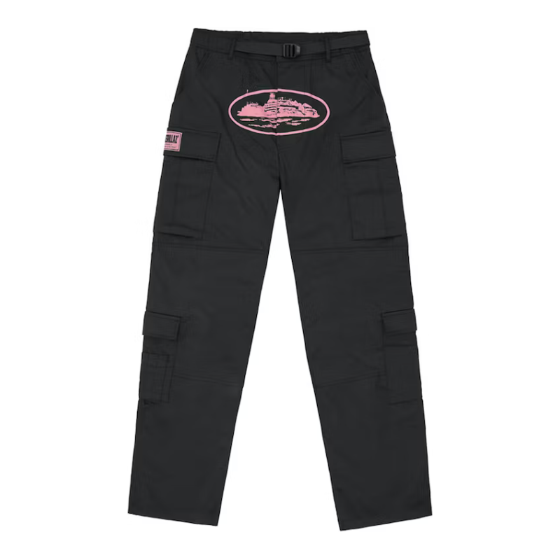 Corteiz Guerillaz Cargo Pant Black/Pink by Corteiz in Shorts. Available at KershKicks for £225.00. A must-have for fans of Corteiz looking to elevate their style with this Cargo.