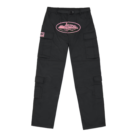 Corteiz Guerillaz Cargo Pant Black/Pink by Corteiz in Shorts. Available at KershKicks for £225.00. A must-have for fans of Corteiz looking to elevate their style with this Cargo.