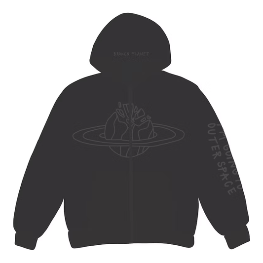 Broken Planet Outer Space Zip Up Hoodie Onyx by Broken Planet Market from £149.00