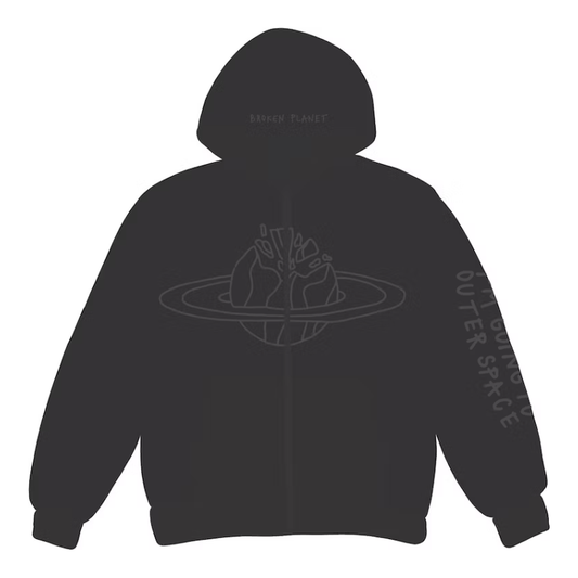Broken Planet Outer Space Zip Up Hoodie Onyx by Broken Planet Market in . Available at KershKicks for £175.00. A must-have for fans of Broken Planet Market looking to elevate their style with this Hoodie.