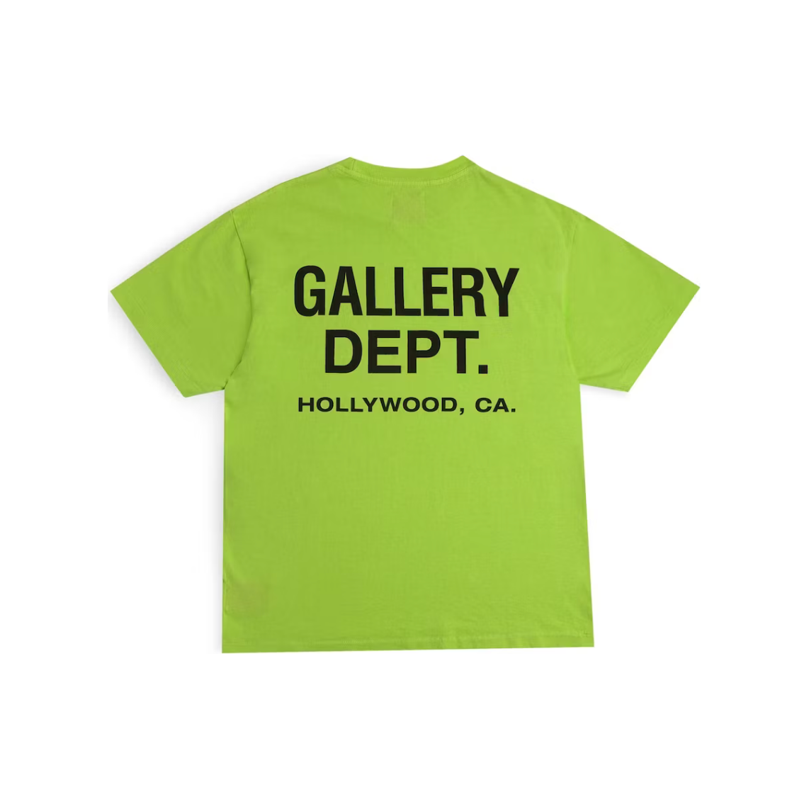 Gallery Dept. Souvenir Lime Green T-Shirt by GALLERY DEPT. in Uncategorized. Available at KershKicks for £250.00. A must-have for fans of GALLERY DEPT. looking to elevate their style with this T-Shirt.