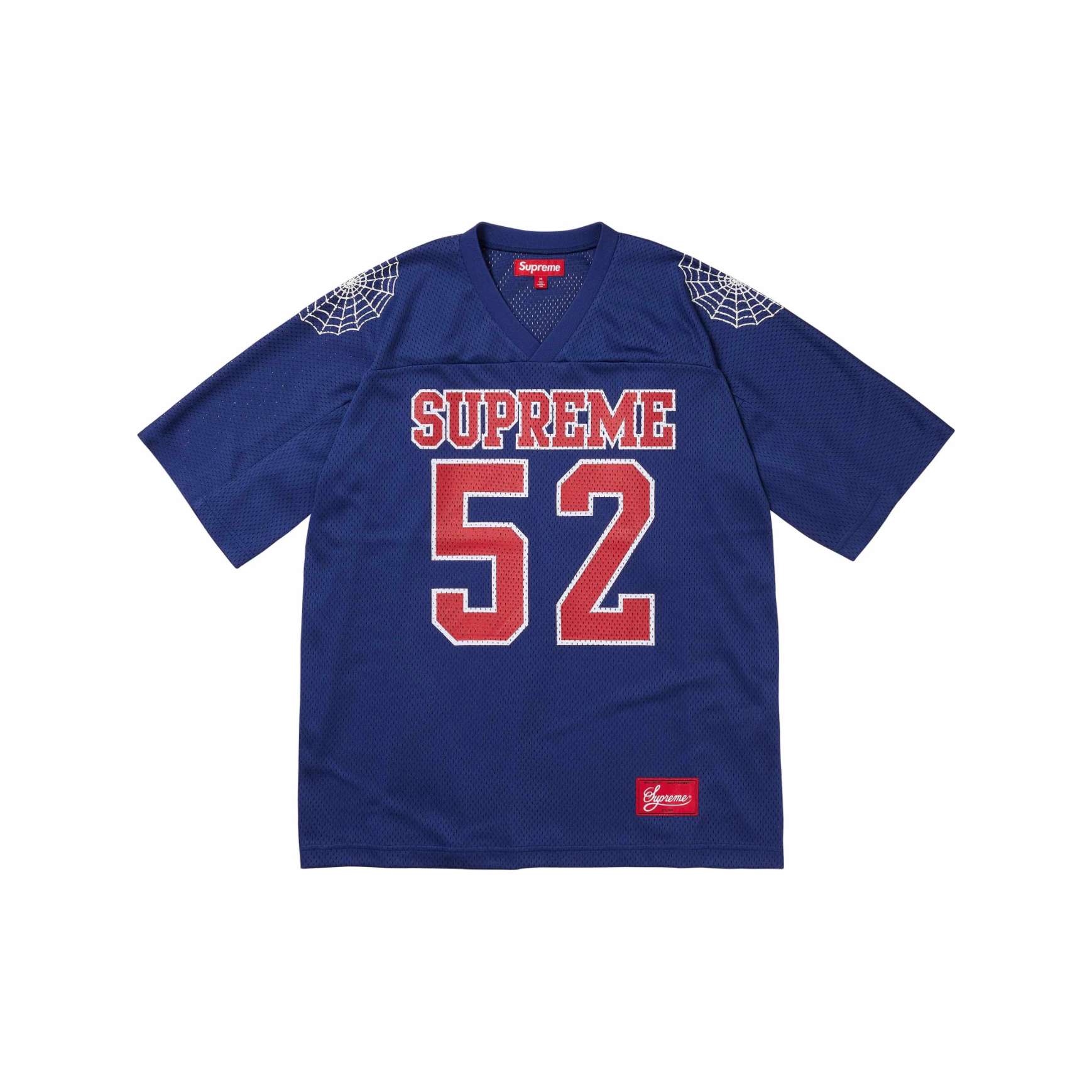 Supreme Spiderweb Football Jersey Navy by Supreme in . Available at KershKicks for £225.00. A must-have for fans of Supreme looking to elevate their style with this T-Shirt.