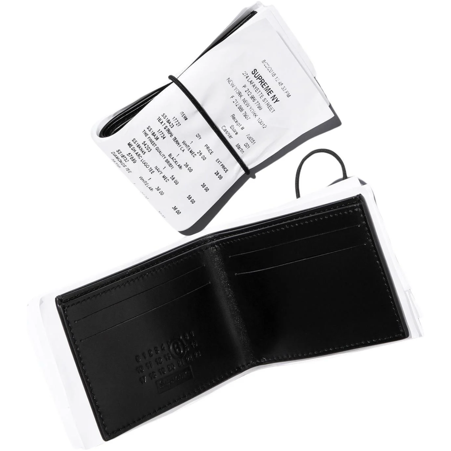 SUPREME/MM6 MAISON MARGIELA RECEIPT WALLET by Supreme in Clothing Accessories. Available at KershKicks for £500.00. A must-have for fans of Supreme looking to elevate their style with this Accessories.