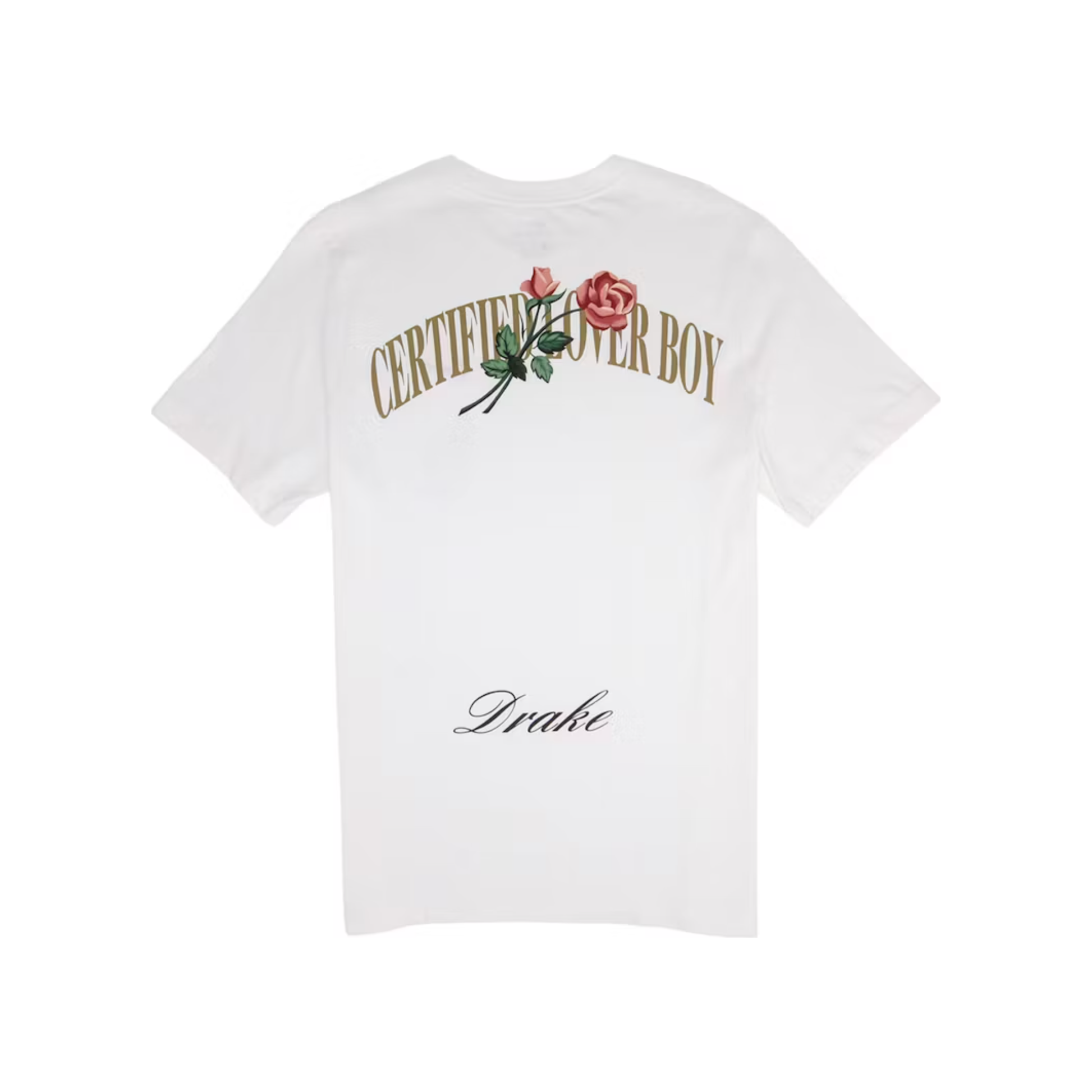 Nike x Drake Certified Lover Boy Rose T-Shirt White by Nike in . Available at KershKicks for £100.00. A must-have for fans of Nike looking to elevate their style with this T-Shirt.