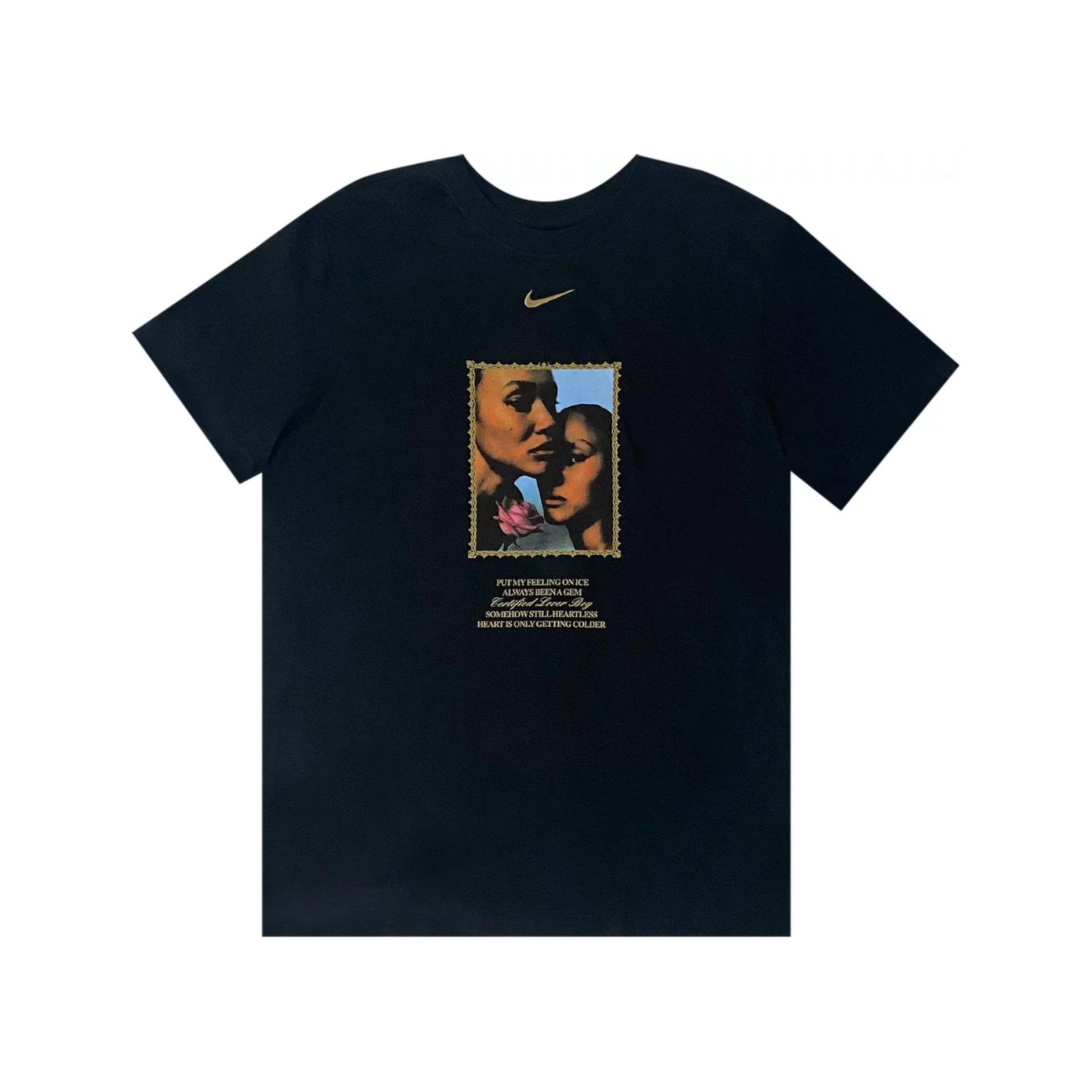 Nike x Drake Certified Lover Boy Twin T-Shirt (Friends and Family) Black by Nike in Clothing. Available at KershKicks for £120.00. A must-have for fans of Nike looking to elevate their style with this T-Shirt.