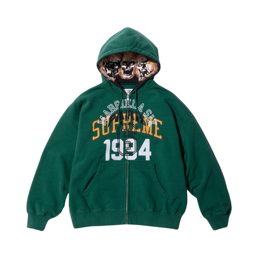 SUPREME/MM6 MAISON MARGIELA ZIP UP HOODED SWEATSHIRT DARK GREEN by Supreme in . Available at KershKicks for £750.00. A must-have for fans of Supreme looking to elevate their style with this Hoodie.