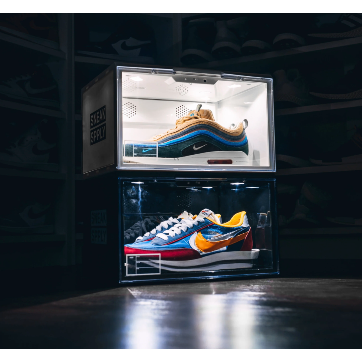 Sneak Spply Stack V2 Led Crates White by Sneak Spply in Clothing Accessories. Available at KershKicks for £40.00. A must-have for fans of Sneak Spply looking to elevate their style with this Accessories.