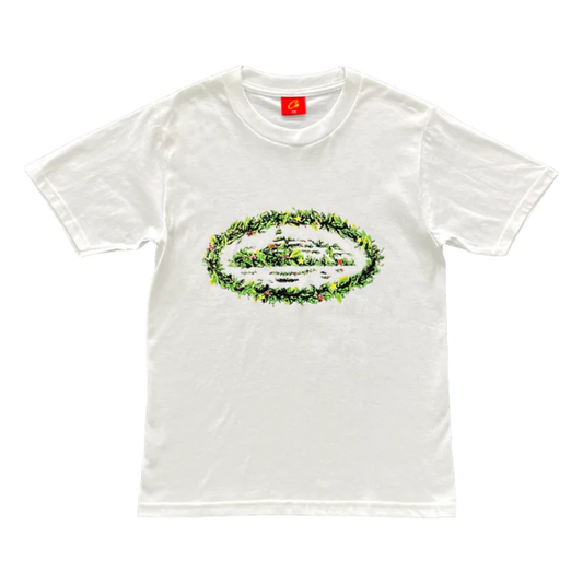 Corteiz Round Grass Tee White by Corteiz in Clothing. Available at KershKicks for £85.00. A must-have for fans of Corteiz looking to elevate their style with this T-Shirt.