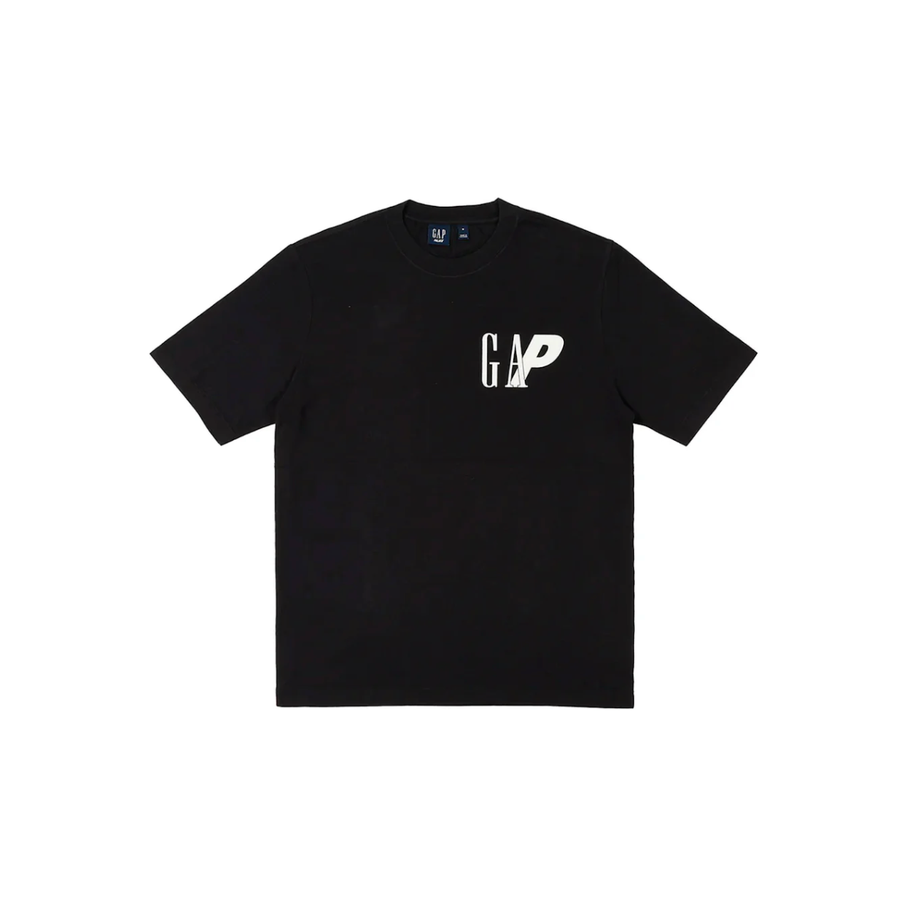 Palace x Gap T-Shirt Black by Palace in . Available at KershKicks for £80.00. A must-have for fans of Palace looking to elevate their style with this T-Shirt.