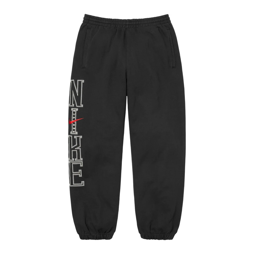 Supreme Nike Sweatpants Black by Supreme in Sweatpants. Available at KershKicks for £185.00. A must-have for fans of Supreme looking to elevate their style with this Sweatpants.