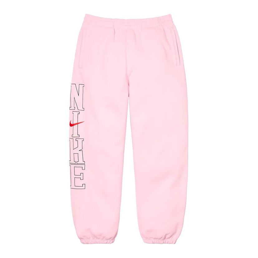 Supreme Nike Sweatpants Light Pink by Supreme in Sweatpants. Available at KershKicks for £185.00. A must-have for fans of Supreme looking to elevate their style with this Sweatpants.