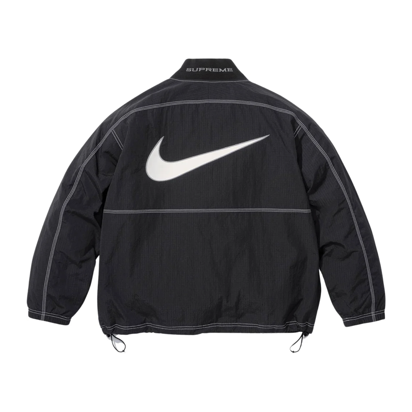 Supreme Nike Ripstop Pullover Black by Supreme in Clothing. Available at KershKicks for £225.00. A must-have for fans of Supreme looking to elevate their style with this Jacket.