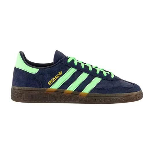 Adidas Handball Spezial Legend Ink Green Spark by Adidas in Shoes. Available at KershKicks for £65.00. A must-have for fans of Adidas looking to elevate their style with this Shoes.