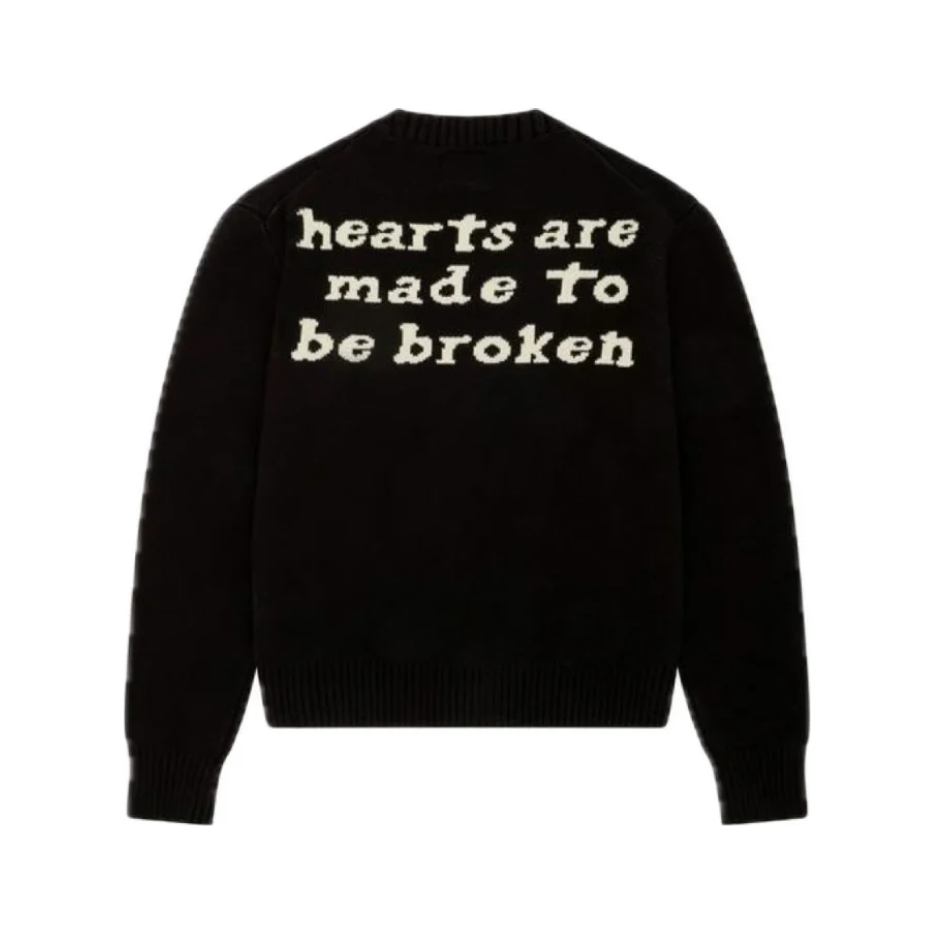 Broken Planet Hearts Are Made To Be Broken Knit Sweater by Broken Planet Market in Clothing. Available at KershKicks for £155.00. A must-have for fans of Broken Planet Market looking to elevate their style with this Crewneck.