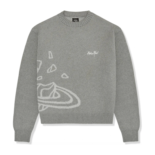 Broken Planet Market Knit Sweater Heather Grey by Broken Planet Market in Clothing. Available at KershKicks for £157.50. A must-have for fans of Broken Planet Market looking to elevate their style with this Crewneck.