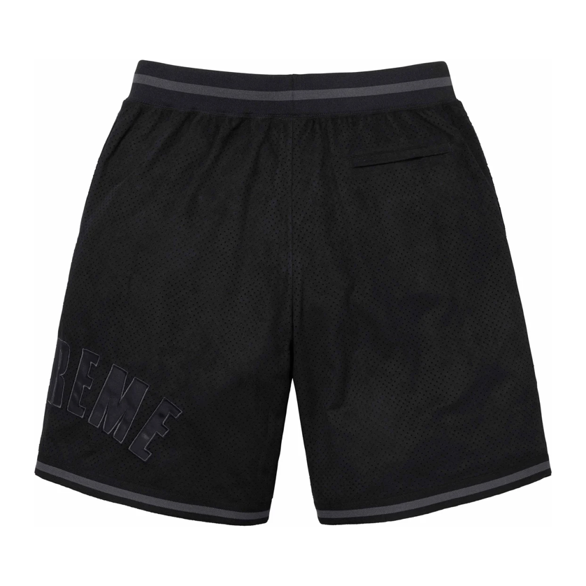 SUPREME ULTRASUEDE MESH SHORT BLACK