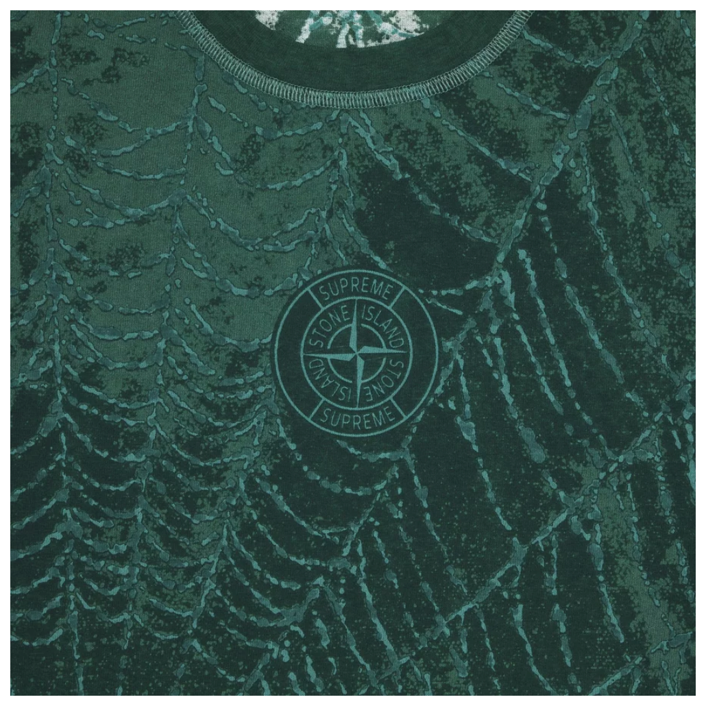 Supreme Stone Island S/S Top (FW23) Dark Green by Supreme in . Available at KershKicks for £200.00. A must-have for fans of Supreme looking to elevate their style with this T-Shirt.