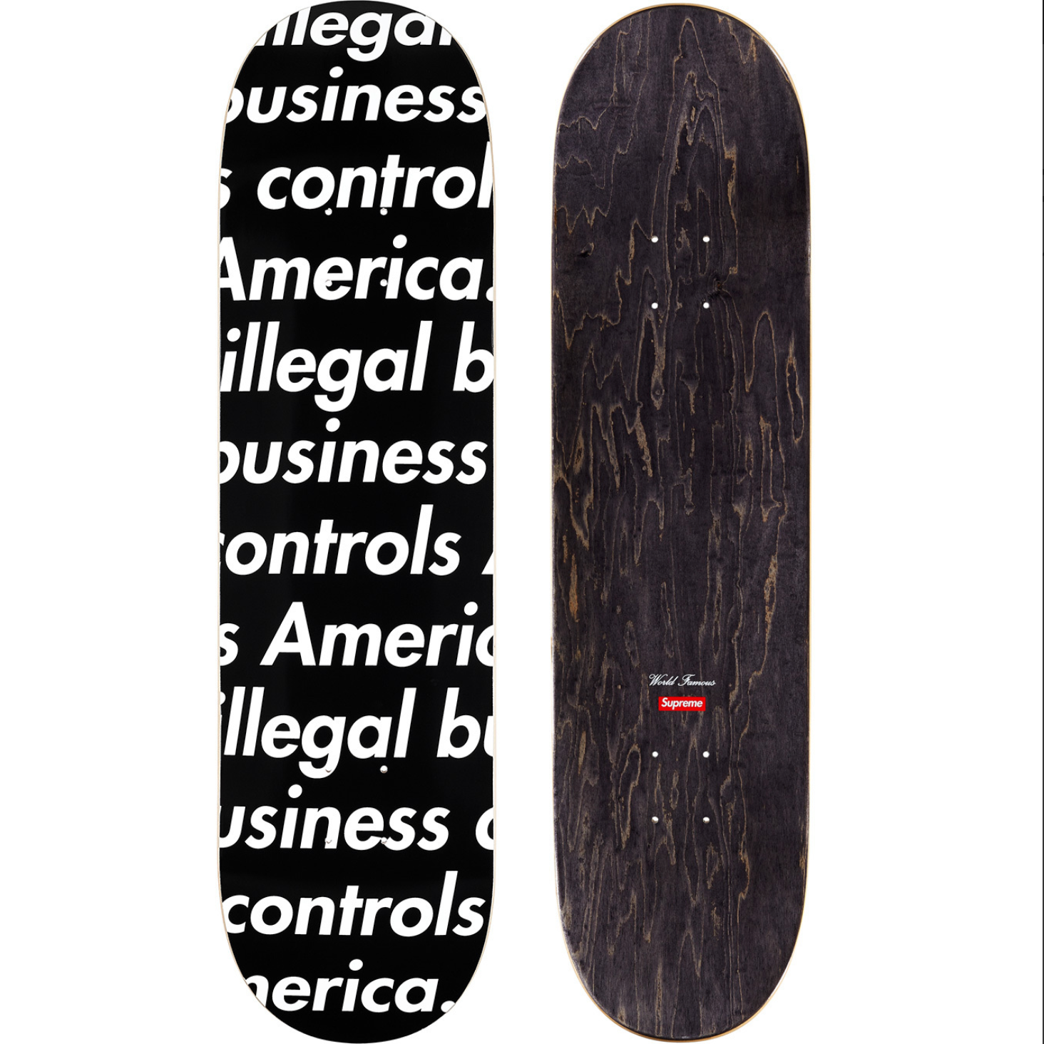 Supreme Illegal Business Skateboard Deck Black | Supreme | KershKicks Supreme Illegal Business Skateboard Deck Black | Supreme | KershKicks