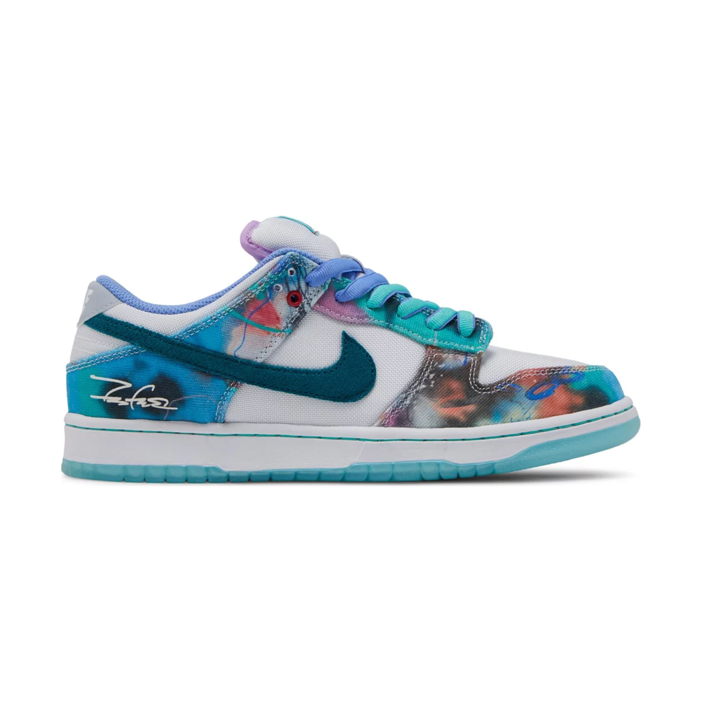 Nike SB Dunk Low Futura Laboratories Bleached Aqua by Nike in Shoes. Available at KershKicks for £247.50. A must-have for fans of Nike looking to elevate their style with this Shoes.