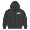 Corteiz Island Puff Print Zip Up Hoodie Black