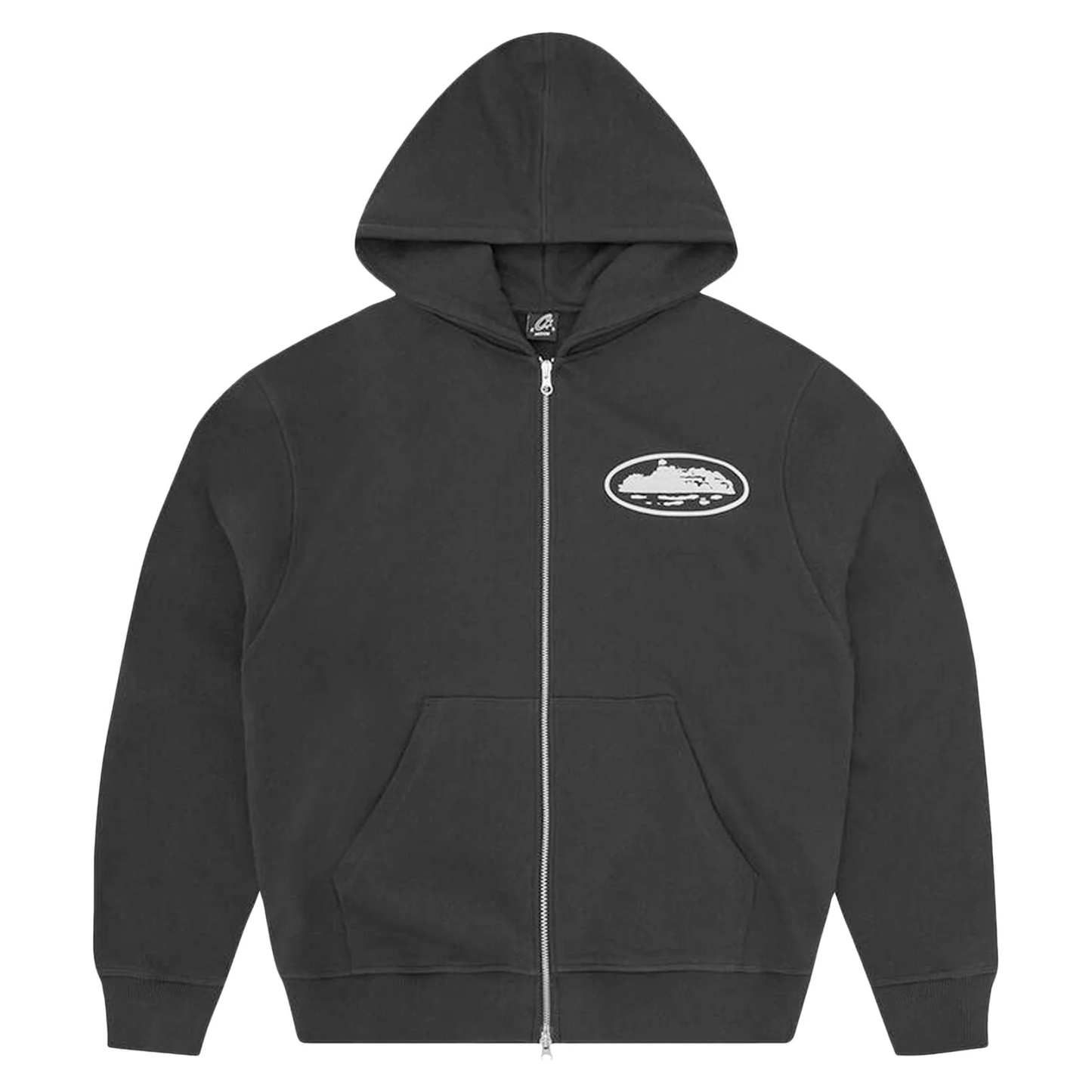 Puff sleeve zip up hoodie best sale