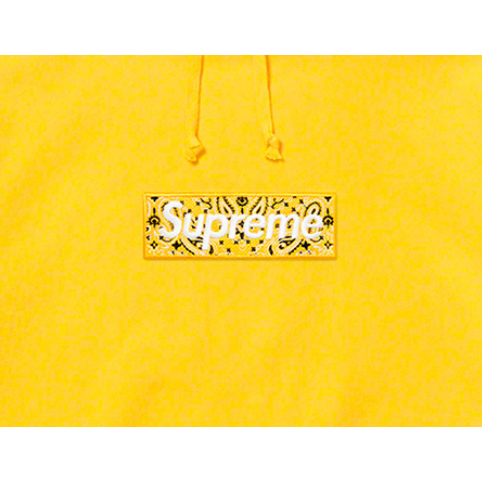 Supreme Bandana Box Logo Hooded Sweatshirt Yellow by Supreme in . Available at KershKicks for £300.00. A must-have for fans of Supreme looking to elevate their style with this Hoodie.